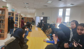 بازدید دانش آموزان دبیرستان هاجر از  کتابخانه مرکزی و مرکز نشر