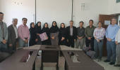 مراسم تقدیر از زحمات خانم ترکاونی کارشناس گروه علوم ورزشی
