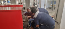 باز کردن مشعل گازی دیگ شماره ۱غربی ونصب مشعل گازوئیلی